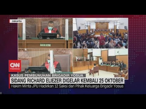 Sidang Richard Eliezer Ditunda  25 Oktober Dengan 12 Saksi