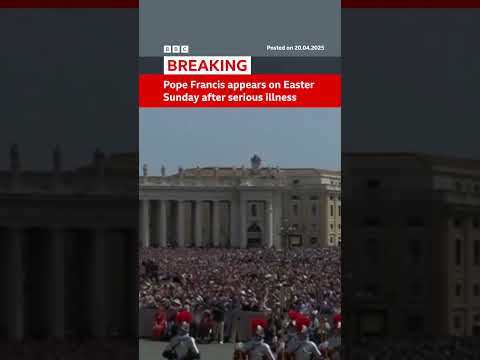 Pope Francis appears on Easter Sunday after serious illness. #Pope #Vatican #BBCNews