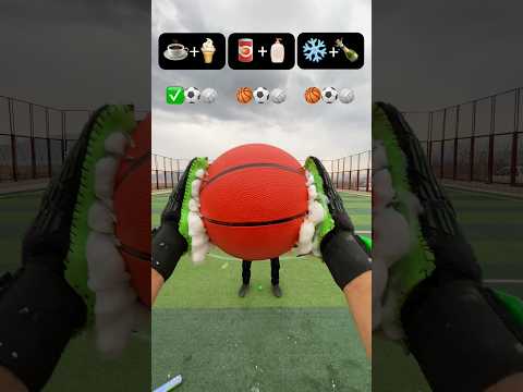 EXCITING ASMR CATCH THE BALL WITH SPIKED GOALKEEPER GLOVES 🤩🧤🏀 #shorts #challenge #viral