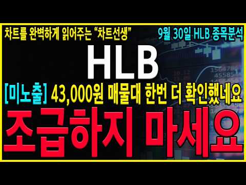 [<strong>HLB</strong> 주가 전망] "긴급" 43,000원 계속해서 매물나옵니다. 지금은 일단 세력도 숨고르기하고 움직일 가능성 있으니 천천히 준비하세요. #hlb목표가#<strong>hlb</strong>#hlb목표가