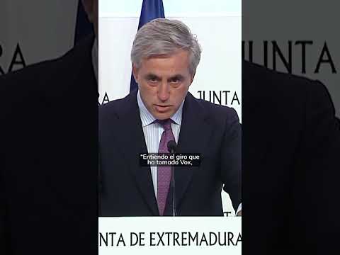 Higuero sigue en el gobierno de Extremadura: No comparto el giro que ha dado Vox #shorts