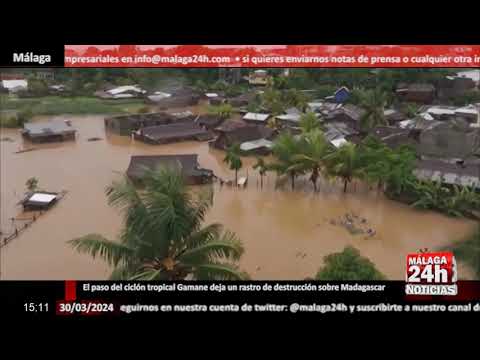 Noticia - El paso del ciclón tropical Gamane deja un rastro de destrucción sobre Madagascar
