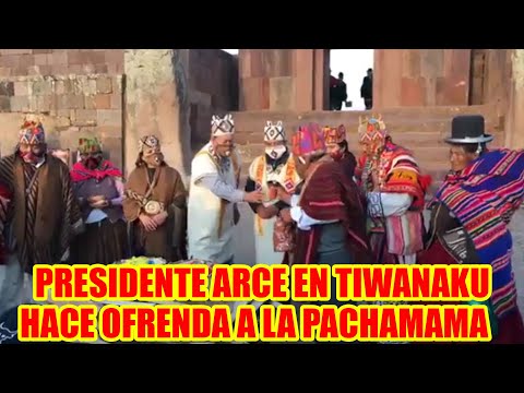 DESDE TIWANAKU EL PRESIDENTE ELECTO LUIS ARCE Y DAVID CHOQUEHUANCA HACEN OFRENDA A LA PACHAMAMA..