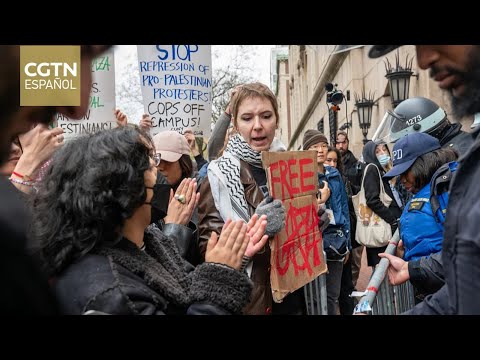 Policía de Nueva York disuelve manifestación pro palestina en la Universidad de Columbia