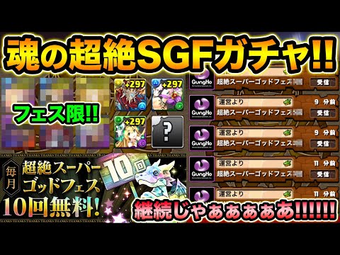 【12月】超絶スーパーゴッドフェス10連！継続を狙え！〇〇がエグい引きをしてしまいました。。。【スー☆パズドラ】