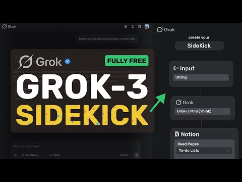 Grok 3 SIDEKICK AGENTS: This FREE Grok-3 AI Agent is AMAZING!
