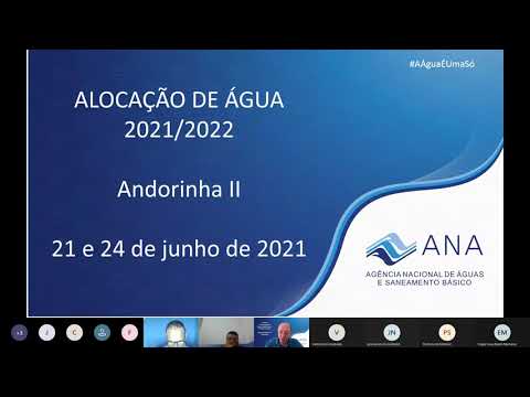 Alocação de Água Andorinha II - 2021/2022 (1ª reunião) - 21/06/2021