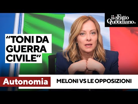 Meloni vs la sinistra: "Toni da guerra civile. Modi violenti sono difesa dello status quo"