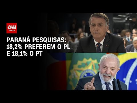 ​Paraná Pesquisas: número de simpatizantes do PL e do PT tem empate técnico | BASTIDORES CNN