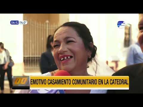 Emotivo casamiento comunitario en la Catedral de Asunción