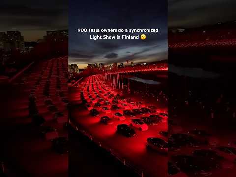 Huge Tesla Light Show in 🇫🇮