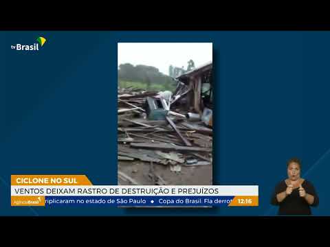 Ciclone deixa rastro de destruição e prejuízos no sul do Brasil