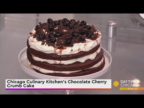 Chicago Culinary Kitchen's Chocolate Cherry Crumb Cake