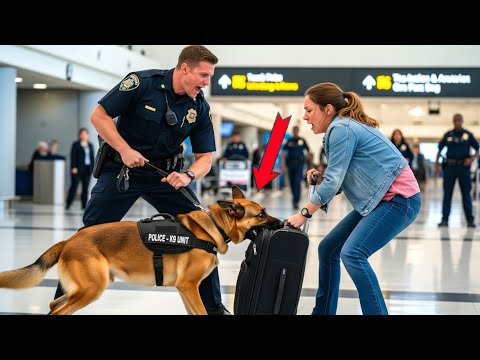 Police Dog Bit a Suitcase on Airport, No One Knew What He Just Stopped
