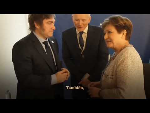 Javier Milei junto a Kristalina Georgieva. #Milei #FMI #Italia #Argentina