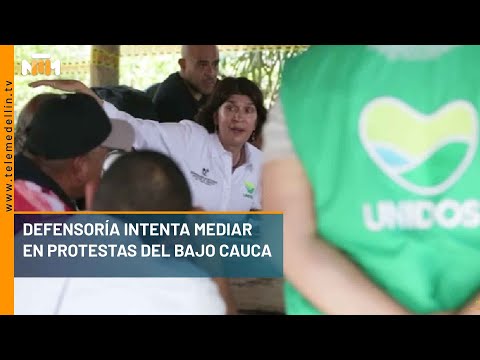 Defensoría intenta mediar en protestas del Bajo Cauca  - Telemedellín