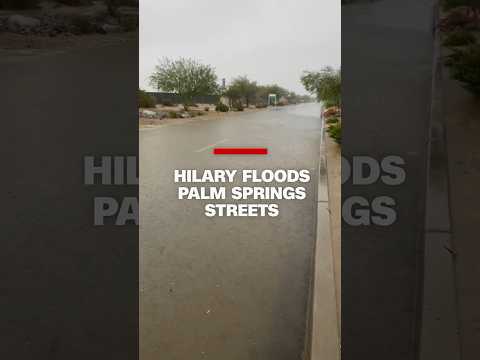 Flooding from Hilary shuts down roads in Palm Springs #cnn #shorts #weather