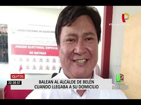 Alcalde de Belén es baleado esta tarde y permanece en el Hospital de Apoyo de Iquitos