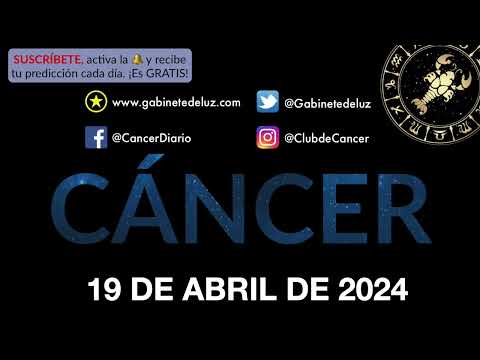 Horóscopo Diario - Cáncer - 19 de Abril de 2024.