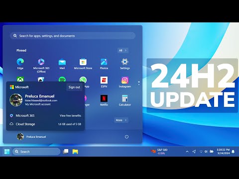 New Windows 11 24H2 Update – Start Menu and Taskbar Changes in Release Preview (Build 26100.1876)