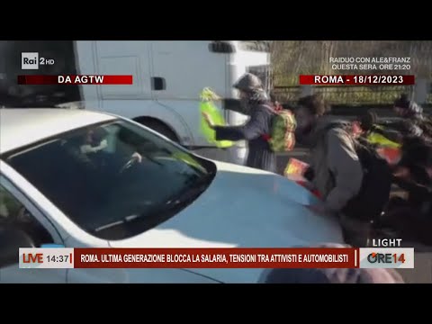 Roma. Ultima Generazione blocca la Salaria, tensioni tra attivisti - Ore 14 del 18/12/2023