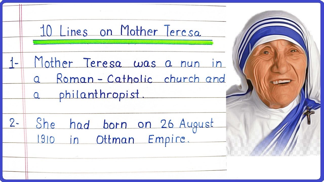 short speech on mother teresa in english