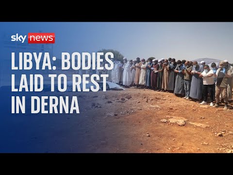 Libya floods: Bodies laid to rest in Derna as death toll climbs