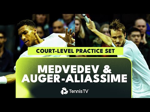 Medvedev & Auger-Aliassime Practice Set; Court-Level Highlights | Rotterdam 2023