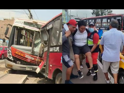 Comas: Choque múltiple en avenida Túpac Amaru dejó 12 heridos