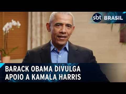 Barack e Michelle Obama declaram apoio a Kamala Harris à Presidência dos EUA | SBT Brasil (26/07/24)