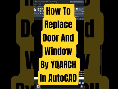 How To Replace Door And Window By YQARCH In AutoCAD #autocad #autocadtutorial #shorts #autocadplan