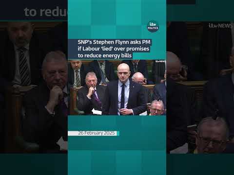 SNP's Stephen Flynn asks PM if Labour 'lied' over promises to reduce energy bills #itvnews #PMQs