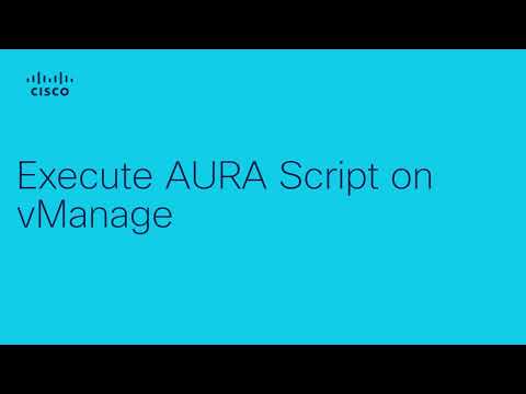 Execute the AURA Script on vManage
