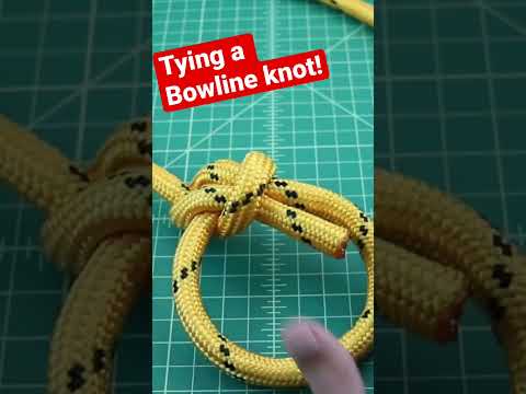 Tying a bowline knot!
