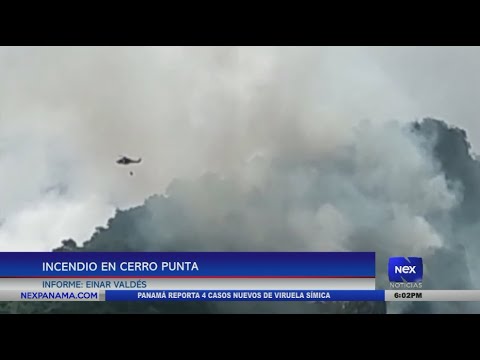 Continu?a la lucha contra el incendio forestal en Tierras Altas, Chiriquí