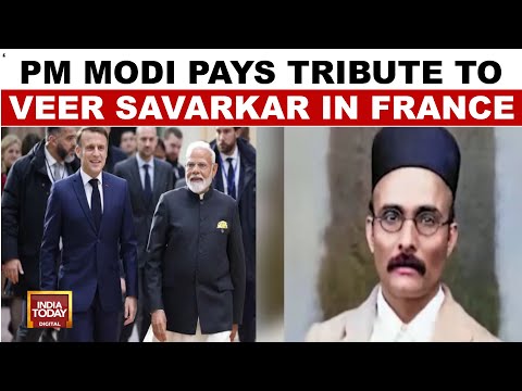 PM Modi France Visit: Prime Minister Reaches Marseille, Pays Homage To VD Savarkar
