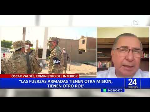 Óscar Valdés: No estoy de acuerdo que militares patrullen las calles