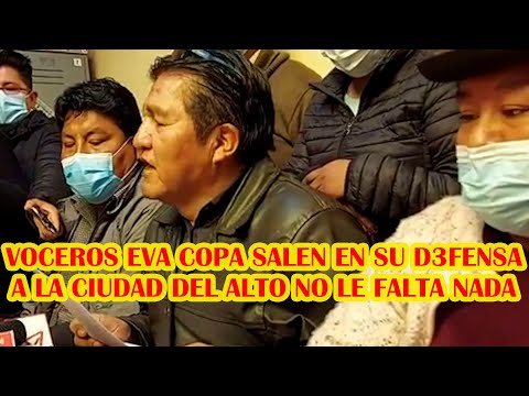 SUBALCALDE DISTRITO 7 DEL ALTO SALE EN D3FENSA DE EVA COPA NO ESTA DE ACUERDO CON REVOCARLA..