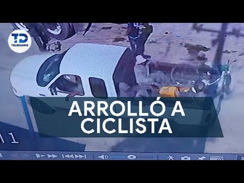 Camioneta arrolló a ciclista; podría perder pierna