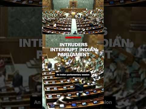 Intruders interrupt Indian parliament