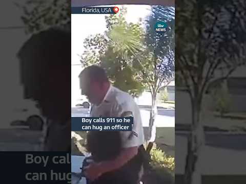 A boy called 911 so he could hug an officer #itvnews #usa #crime