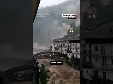 Torrential rain causes massive flooding, landsides in northern Italy