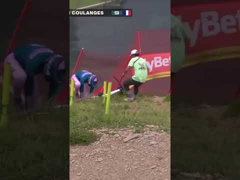 TOO HOT! 😬 Benoît Coulanges was giving it everything on his run — maybe a little too much!