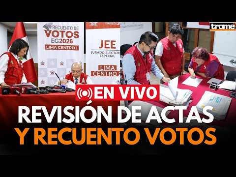 🔴 RECUENTO DE VOTOS DEL JEE EN VIVO: RESULTADOS DE SEGUNDA VUELTA 2026 | Trome