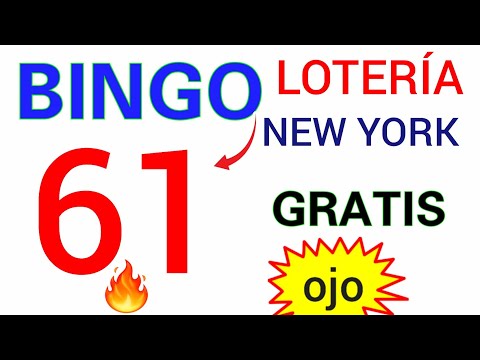 Recojan..! BINGASOO (( 61 )) NEW YORK loteria INDICADA de HOY/ PALÉ Y SÚPER de DINERO para HOY