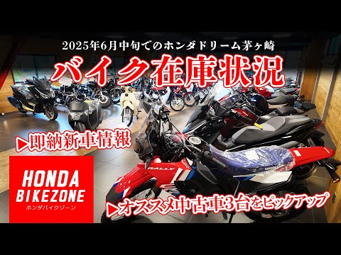 2025年6月中旬「ホンダドリーム茅ケ崎の在庫状況」新車即納車両と中古車はオススメ3台をご紹介します！【キャンペーン情報も!!!】HONDA BIKE ZONE / ホンダバイクゾーン