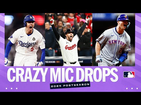 MIC DROP moments from the 2024 Postseason! Best bat flips and reactions!