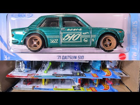 2021 H SOUP FOR DINNER! '71 Datsun 510 Super Treasure Hunt! Hot Wheels Case Unboxing Video 2021 H