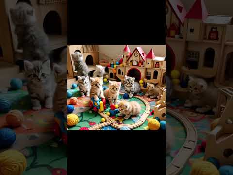 kittens get together #cat #ai #kitten #catlover #cute #carstory