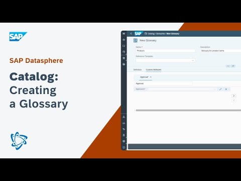 Creating a Glossary in the Catalog: SAP Datasphere